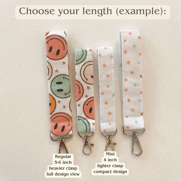 White striped One custom wristlet boho fun accessory - Picture 3 of 3